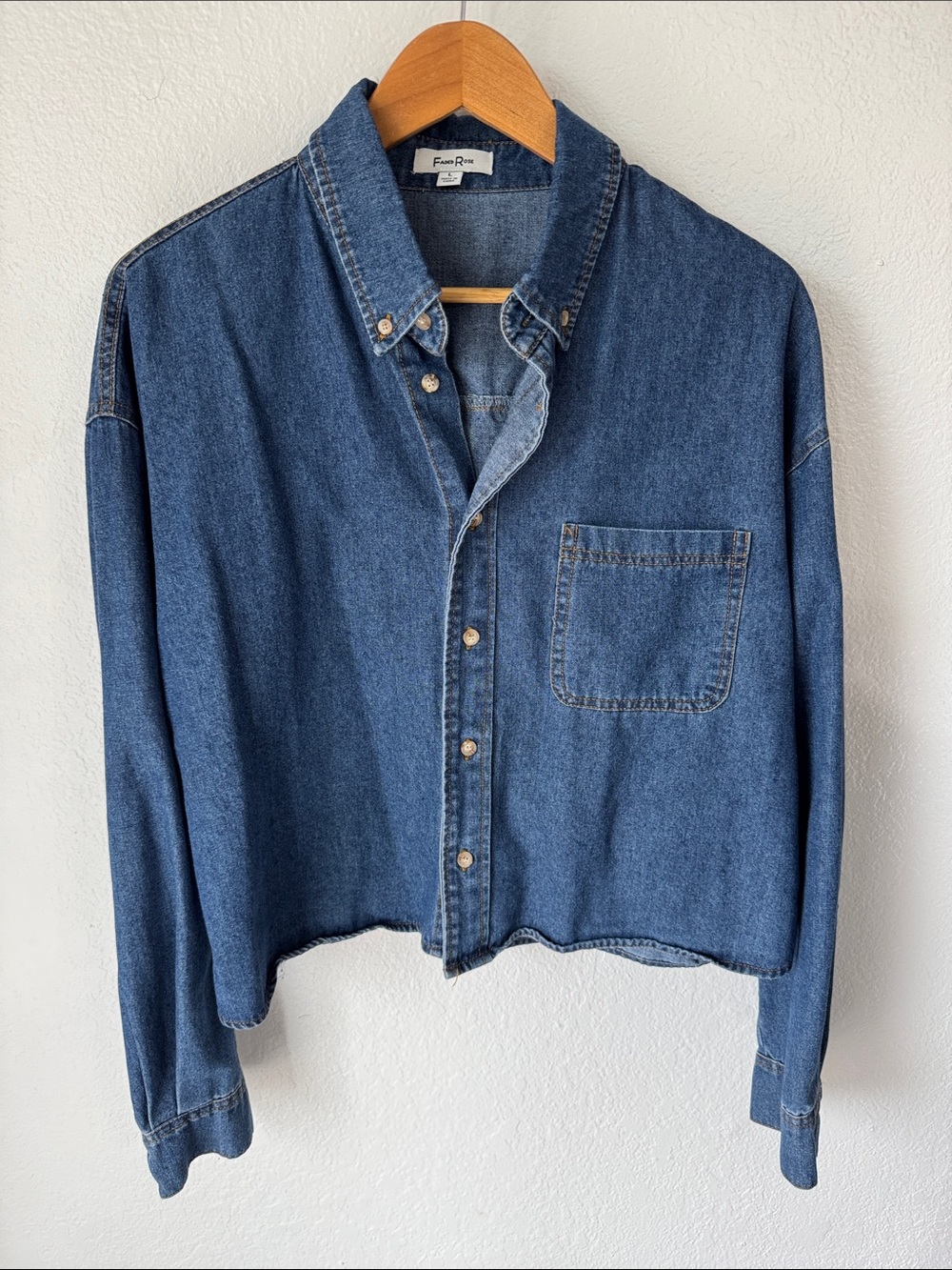 Faded Rose Denim Top